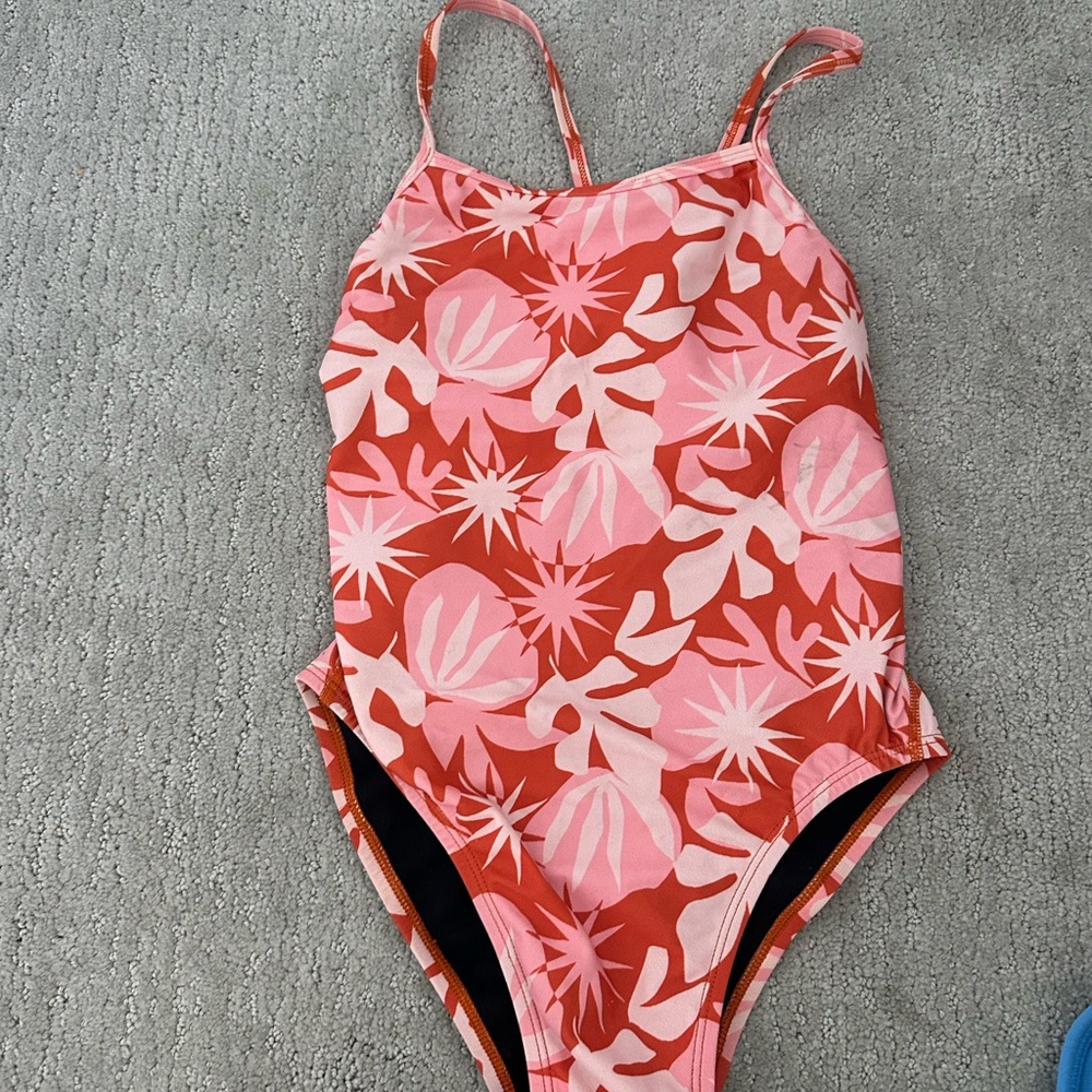 Kids Pink Floral Swimsuit
